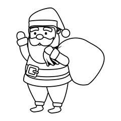 cute christmas santa claus character