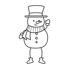 cute snowman christmas character
