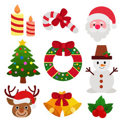 christmas icon element set