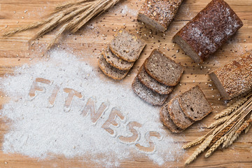 Healthy wholemeal bread