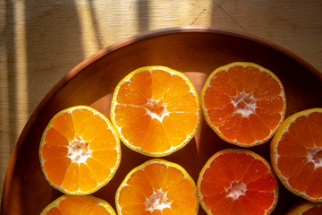 ripe juicy tangerines