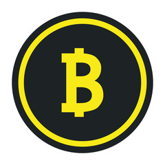 electronic commerce with bitcoin symbol