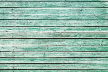 Obraz premium Shabby wooden painted background from boards of green color.