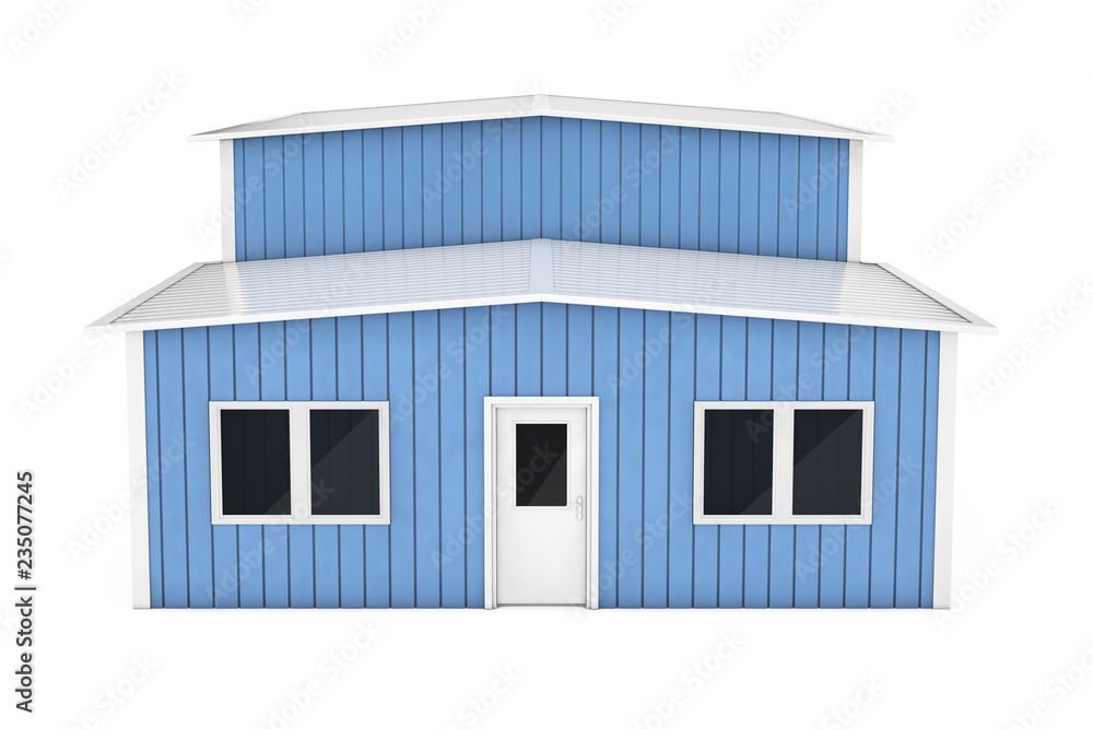 Poster office and storage warehouse building. 3d rendering