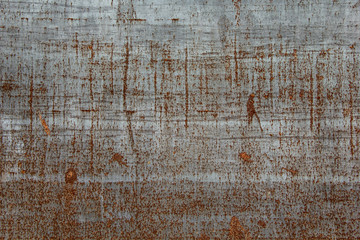 background and wallpaper or texture of old rusty iron plate or rusty metal surface. are like a good grunge and retro vintage style.
