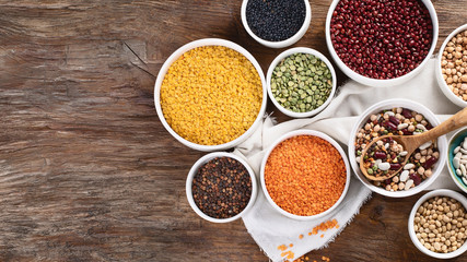 Various dry legumes
