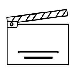 cinema clapperboard isolated icon
