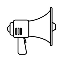 megaphone sound isolated icon