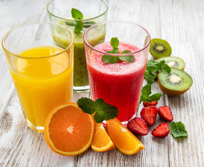 Healthy fruit smoothies