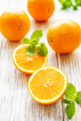 Fresh orange fruits