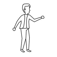 elegant businessman avatar character