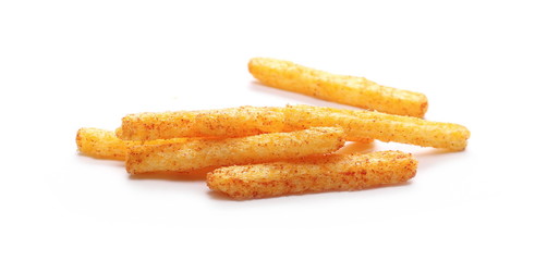 Flips sticks, snacks isolated on white background