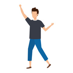 young man celebrating party