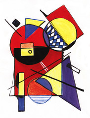 abstract picture, geometric figures