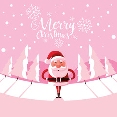 santa claus christmas with snowscape