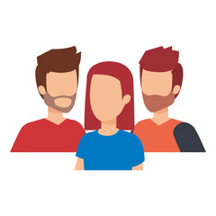 group of young people characters