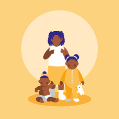 group of little black girls characters