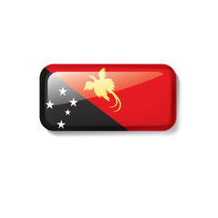Papua New Guinea flag, vector illustration on a white background