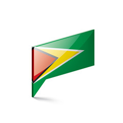 Obraz premium Guyana flag, vector illustration on a white background