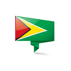 Guyana flag, vector illustration on a white background