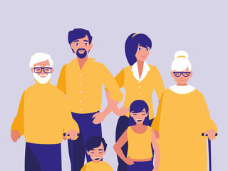 group of family members characters