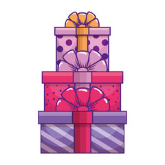 gifts boxes presents icons