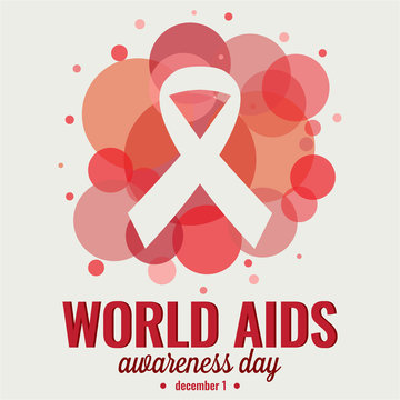 World Aids Day card or background. vector illustration.