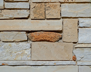straight cut stones wall closeup