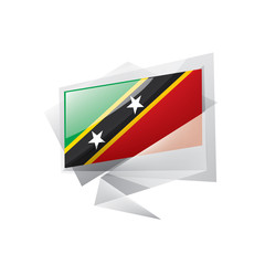 Saint Kitts and Nevis flag, vector illustration on a white background