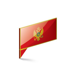 montenegro flag, vector illustration on a white background