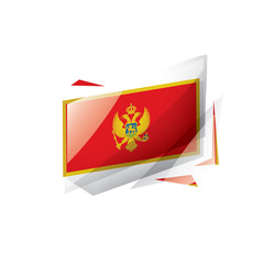 montenegro flag, vector illustration on a white background
