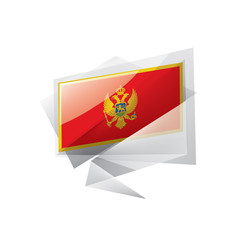 montenegro flag, vector illustration on a white background