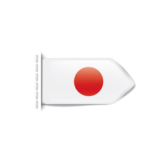 Japan flag, vector illustration on a white background