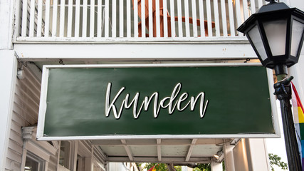 Obraz premium Schild 338 - Kunden