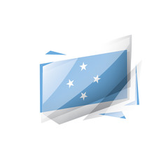 Federated States Micronesia flag, vector illustration on a white background