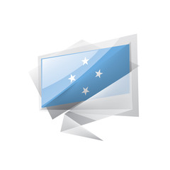 Federated States Micronesia flag, vector illustration on a white background