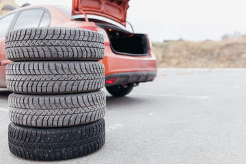 Replacement of wheels by winter tires