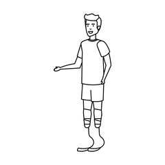 man with foot prosthesis