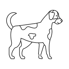 cute dog mascot icon