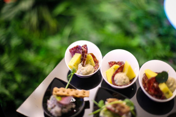 Fine dining appetisers