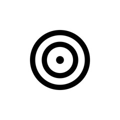 Sniper crosshairs bold icon. Simple gun scope sight glyph.