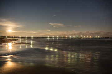 Fototapeta premium Mondnacht über der ostsee