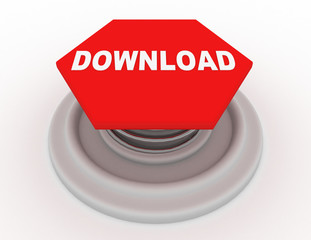 3D button icon . 3d rendered illustration