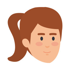 Fototapeta premium beautiful woman head avatar character