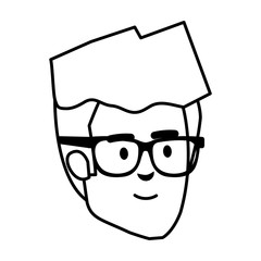 young man head avatar character