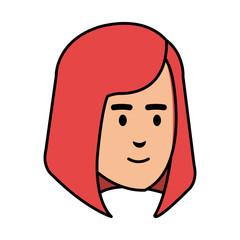 beautiful woman head avatar character