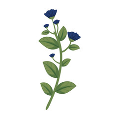 Obraz premium branch with flower and leafs