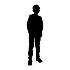 Obraz premium Boy (child, teenager) silhouette