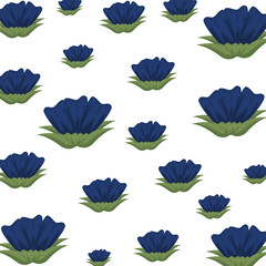 Fototapeta na wymiar flowers and leafs decorative pattern