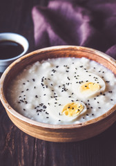 Bowl of congee - Asian rice porridge